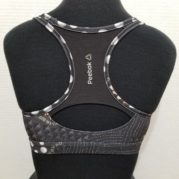 Reebok sports bra XS stud print racerback PlayIce pullover style workout gym - Picture 3 of 15